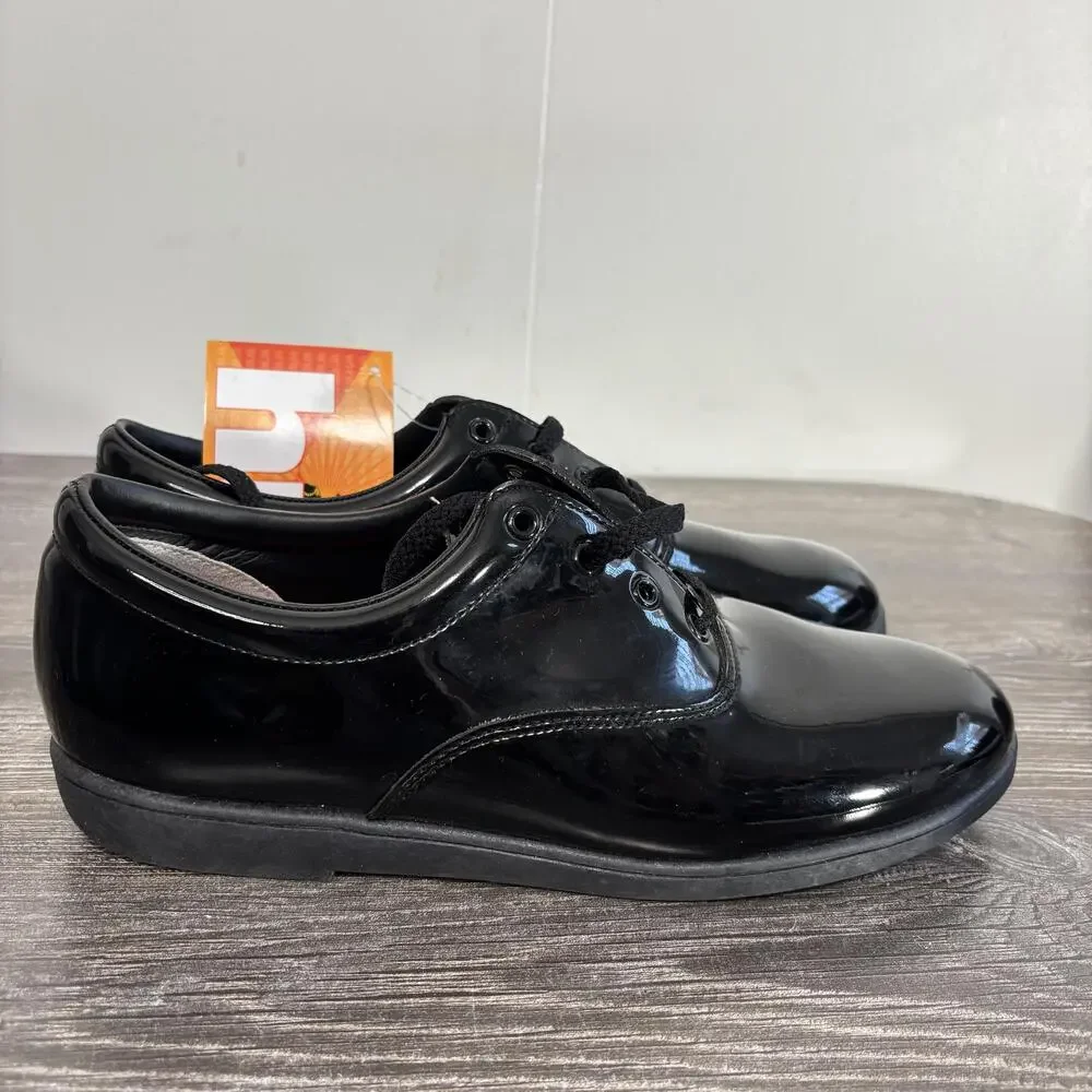 Dinkles Shoes Mens 9 Womens 11 Black Synthetic Derby Marching Band Dress Lace Up